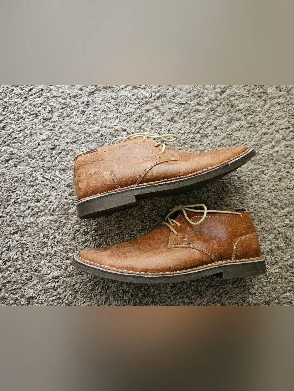 Kenneth Cole Desert Wind Men's Brown Leather Chukka Boots Size 12 M
